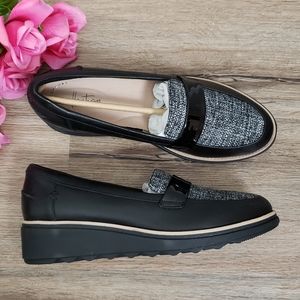 clarks sharon gracie platform loafers